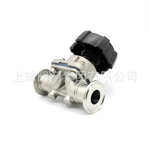 Up The Ball Diaphragm Valve DN40 316L Sanitary <b>Clamp</b> Type Manual <b>Quick</b> Connect - Product Image 3