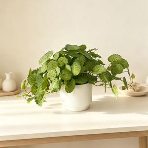 Plante artificielle en pot, plante grimpante de jade, décoration d'intérieur, verdure décorative avec pot, 17 pouces, en tissu - Product Image 3