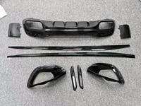Kit carrosserie en fibre de carbone sèche style B pour Mercedes-Benz SL43 SL63 AMG : Lame avant, grille d'aération avant, jupes latérales, diffuseur, spoiler, garniture d'aile, échappement