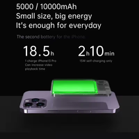 Banque d'alimentation magnétique 10000mAh Ultra fine Portable PD20W Charge rapide sans fil Banque d'alimentation à clipser