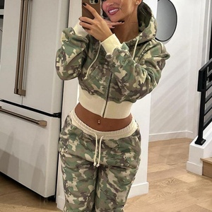 ชุดฮู้ดดี้ลายพรางพิมพ์ดิจิทัลพร้อมโลโก้สั่งทำจากผู้ผลิต (OEM) และชุดจ็อกเกอร์ลายพรางสไตล์วินเทจฟอกสีซีดแบบสตรีท - Product Image 1