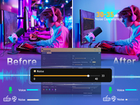 Soporte de Micrófono Dinámico RGB Maono PD100XS para Juegos, Transmisión en Vivo, Software, Control de Volumen y Cancelación de Ruido