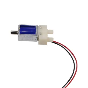 Normale Open Dc 4.5V 12V Miniatuur Magneetventielen Luchtklep Push Pull Solenoïde