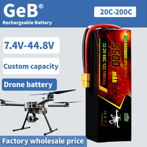 GEB 6S 22,2 V <span class=keywords><strong>10000mah</strong></span> <span class=keywords><strong>Lipo</strong></span> батарея 3S 6S 60C 100C 6000mAh 8000mAh <span class=keywords><strong>10000mAh</strong></span> 11,1 V 22,2 V RC батарея для FPV UAV Drone - Product Image 2