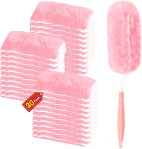 Offre Spéciale : Recharges de Plumes à Poussière Jetables Antibactériennes, Élimination à 360°, Manche en Plastique, Plumes à Poussière Extensibles en Microfibre pour Nettoyage - Product Image 1