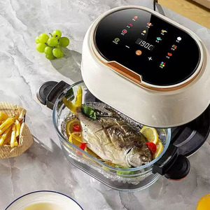 Friteuse à air et four intelligent et moderne de 4 L à grande capacité, appareil multifonctionnel visuel intégré, en plastique - Product Image 3