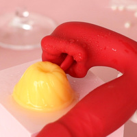APP-gesteuertes Erwachsenen-Sexspielzeug 2-in-1 Teleskop-Zungen-Leckvibrator Sextoy Dildo für Frauen Klitoris-Massagegerät