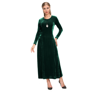 Bella cravatta in vita elegante lussuosa in velluto a manica lunga nera Maxi <span class=keywords><strong>abito</strong></span> da sera nuovo Design - Product Image 3