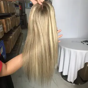 Mono filament Hair Topper mit Schuss für weiße Frauen Clips in Echthaar Patch Mono Base Topper akzeptieren Anpassung