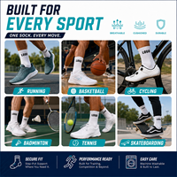 Nouvelles chaussettes de sport pour équipes, design personnalisé, logo, chaussettes mi-mollet pour le basketball, confortables, pour hommes, pour la gym, le sport et la course à pied