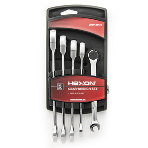 Juego de llaves de engranaje de trinquete de acero al carbono CRV, 5 unidades - Product Image 2