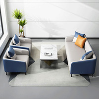 Canapé d'angle élastique de luxe abordable pour salon d'appartement, mobilier en forme de U, ensemble de canapés de bureau pour négociations commerciales