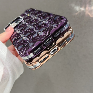 Cao cấp bốn-lá hoa TPU mềm trường hợp đối với <span class=keywords><strong>iPhone</strong></span> 16 Pro Max bốn chiều mạ điện Kim Cương máy ảnh thanh lịch - Product Image 4