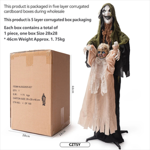 Decoración Animada de Bruja Bebé con Ojos Brillantes y Movimiento, de Inducción Eléctrica, para Halloween - Product Image 5