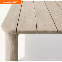 Table basse rectangulaire d'extérieur en teck de qualité supérieure, table centrale moderne pour patio, villa, resort, mobilier de bord de piscine