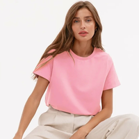 Camiseta de Punto Estilo Europeo, Transpirable, Ligera, de Color Sólido, Cuello Redondo, Camisetas Casuales para Mujer