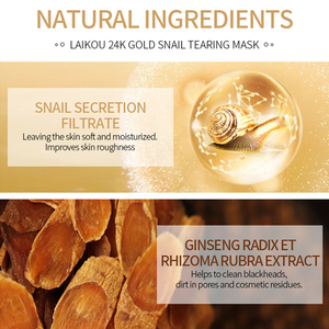 <span class=keywords><strong>Mascarilla</strong></span> Facial Laikou de Oro 24k con Baba de Caracol, Limpieza Profunda, Hidratante, Control de Grasa, Elimina Puntos Negros, Reduce Poros - Product Image 5