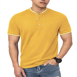 เสื้อโปโลผู้ชายผ้าถักผสมโพลี/คอตตอน คอเฮนลีย์ ระบายอากาศได้ดี ทนทาน เหมาะสำหรับเล่นกอล์ฟ สินค้าขายส่งยอดนิยมช่วงซัมเมอร์ - Product Image 6