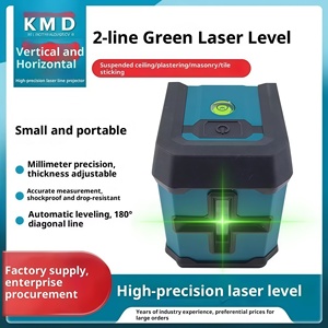 Niveau laser de qualité industrielle personnalisé en usine, petit instrument de niveau 2 lignes de lumière verte portable de haute précision - Product Image 2