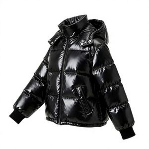 Veste d'hiver rembourrée brillante à capuche pour homme, épaisse et chaude, en duvet de canard, pour la vente en gros - Product Image 3