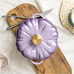 Prix promotionnel Émail multicolore <span class=keywords><strong>en</strong></span> <span class=keywords><strong>fonte</strong></span> de citrouille Four hollandais Émail antiadhésif Casserole de citrouille pour la cuisine Cuisine - Product Image 4