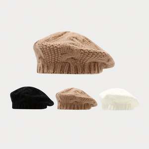 Nouvelle Collection Automne Hiver 2025 – Béret d'hiver épais à motif tressé au crochet pour femme élégante, idéal pour l'extérieur - Product Image 2