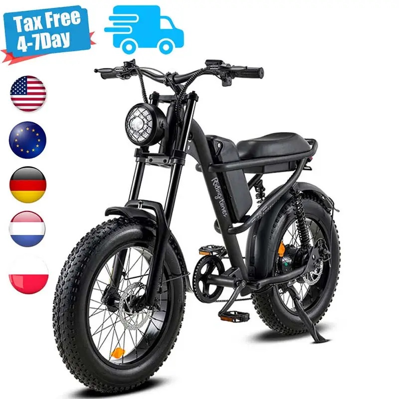 EUคลังสินค้ายุโรปUSAใหม่2024รุ่นV20 Fatbikeไฟฟ้าeBIKE Mountain Eจักรยาน20นิ้วไขมันยางจักรยานไฟฟ้าE-Bike