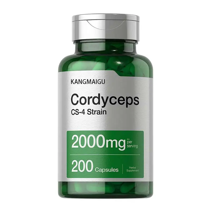 Pilules de soutien énergétique et immunitaire végétaliennes de marque privée en capsules de champignon Cordyceps bio personnalisées