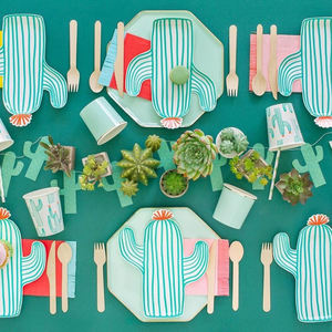 Fournitures <span class=keywords><strong>de</strong></span> fête en papier coloré vaisselle jetable, y compris dîner assiettes à <span class=keywords><strong>Dessert</strong></span> en papier tasses serviettes pailles pour fête et mariage - Product Image 5