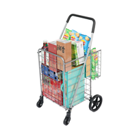 Chariot pliant de chariot de magasin 45KGS glissant l'usine portative faite sur commande pour des supermarchés emploient le tube carré de voiture de fil