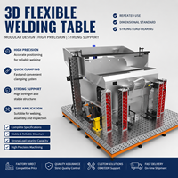 Plateforme de soudage flexible 3D, table de fixation en fonte usinée avec précision pour ligne de production de soudage automatisée