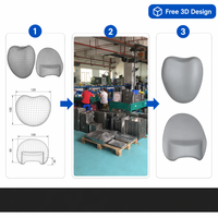 Kit de prototypes en mousse ergonomique moulée en 3D, gris, forme de rein rectangulaire, conception CAD, moulage par injection, OEM, direct usine
