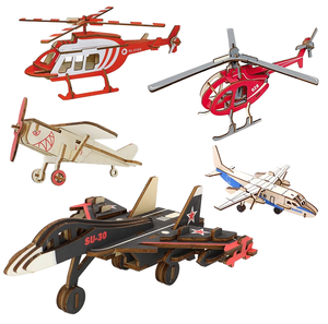 Kit de modèle d'<span class=keywords><strong>avion</strong></span> en <span class=keywords><strong>bois</strong></span> réaliste - Puzzle 3D pour enfants - Jouet éducatif <span class=keywords><strong>à</strong></span> assembler soi-même - Product Image 1