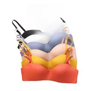 Ropa Interior Femenina, Sexy, con Push-Up, Corte Láser, Satén de Seda, Sin Costuras, con Relleno para Senos Pequeños, para Adolescentes - Product Image 2