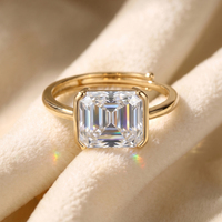 Bague de fiançailles de luxe MOR20 personnalisée en argent sterling 925 avec moissanite certifiée GRA 4 carats VVS pour femme