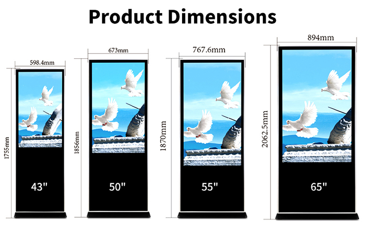 Iphone Shaped Floor Standing LCD Advertising Digital Signage Totem Kiosk