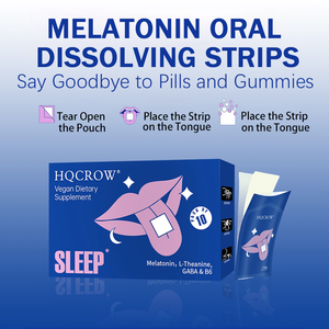 Films buccaux de mélatonine pour le sommeil, dissolution rapide, sans eau, soulage le décalage horaire et l'insomnie, essentiel pour les voyages, étiquette personnalisée, fournisseur en gros - Product Image 5