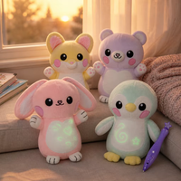 Jouet en peluche qui brille dans le noir, stylo à dessin UV, animal en peluche lumineux, lapin, pingouin, souris, ours, jouet doux, cadeau pour l'heure du coucher des enfants