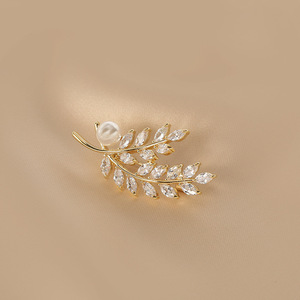 Broche de Espiga de Trigo de Alta Gama para Mujer, Elegante y Lujoso, Pin para Corsage, Accesorios para Traje, Regalo para el Día de la Madre - Product Image 3