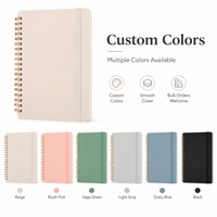 Carnet à spirale élastique A5 avec logo personnalisé, 70 feuilles lignées, journal d'écriture pour le bureau, les étudiants, l'école, fournitures cadeaux