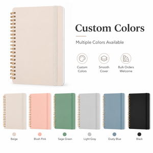 Elastic Band Spiral Notebook A5 Custom Logo 70 Sheets Lined <strong>Writing</strong> <strong>Journal</strong> for Business Office Student School Gift Supplies - Product Image 4