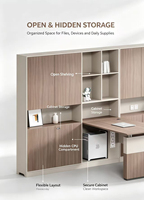 Bureau d'angle en L de direction, vente en gros d'usine, personnalisable pour usage professionnel