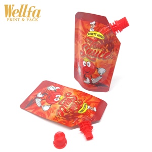 निर्माता रंगीन Doypack 120g कस्टम मुद्रित केचप चूषण नोक निचोड़ पैकेजिंग बैग टमाटर सॉस टोंटी थैली खड़े हो जाओ - Product Image 6