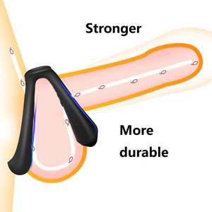 ห่วงซิลิโคนสำหรับผู้ชายเซ็กซ์ทอยสำหรับผู้ใหญ่ปลอกห่วงรัดอวัยวะเพศชายแบบช้านุ่มทนทาน - Product Image 2