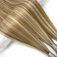 Extensions de cheveux pré-collées I-Tip en kératine, cheveux vierges chinois Remy, 28 pouces, grade 12A, fixation micro-anneaux, sans perte, double tirage