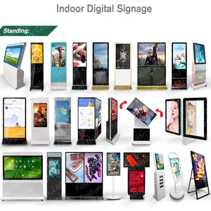 Publicité d'hôtel 43 49 55 pouces intérieur Android Floor Stand écran tactile Totem publicitaire LCD signalisation numérique