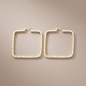 Wholesale 14K18K24K Gold <b>Filled</b> Fashion Hoop Earrings Square Shaped Hoop Earrings Women's Classic Luxury Hoop Earrings Arracadas - Product Image 2