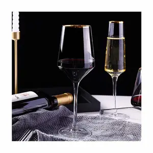 高級ワイングラスカスタムロゴギフトセット結婚式パーティーワイングラスフルートクリスタルグラスのワイン