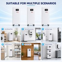 Système de stockage d'énergie domestique empilable LiFePO4 30 kWh 7 kW pour le stockage d'énergie solaire résidentielle et l'utilisation en mode de secours – Vente en gros