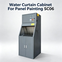 Cabine de peinture à rideau d'eau en aluminium SC06 pour peinture de panneaux, petite cabine de pulvérisation avec purification de la brume de peinture